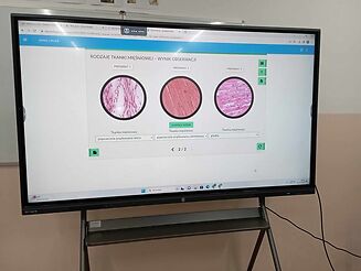 Wirtualne Laboratoria Przyrodnicze z biologii zakupione w ramach dofinansowania pracowni.